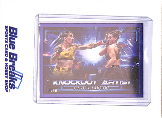 2025 Topps - Jessica Andrade - Knockout Artist - 20/50 - UFC - #KA-12 - drop