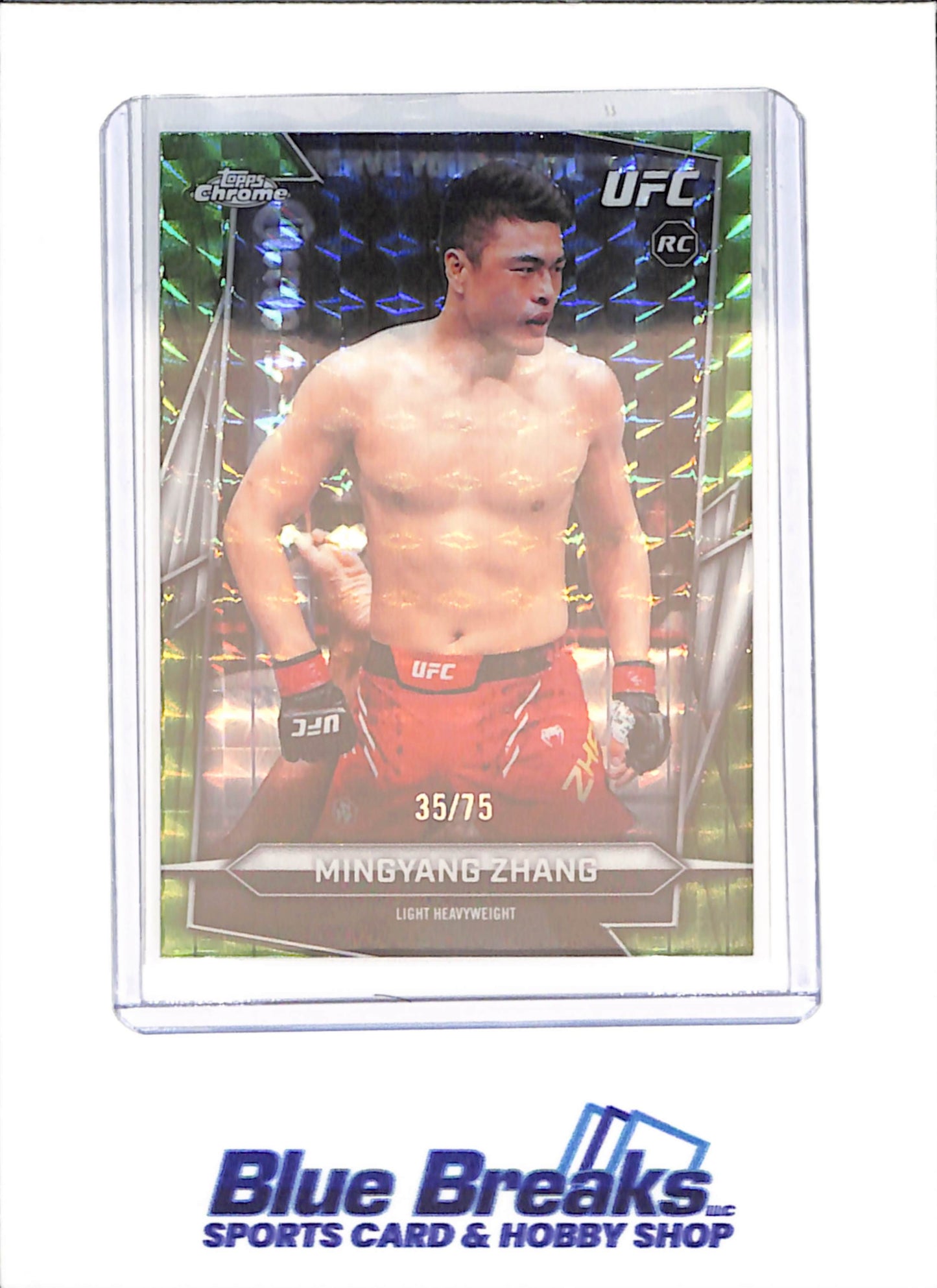 2026 Topps Chrome - Mingyang Zhang - Green Geometric - 35/75 - RC - UFC - #177 - drop