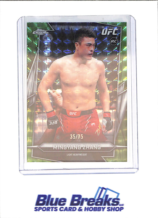 2026 Topps Chrome - Mingyang Zhang - Green Geometric - 35/75 - RC - UFC - #177 - drop