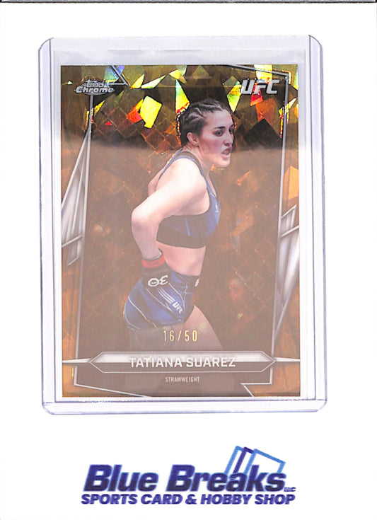 2026 Topps Chrome Sapphire - Tatiana Suarez - 16/50 - UFC - #92