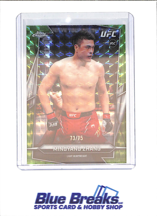 2026 Topps Chrome - Mingyang Zhang - Green Geometric - 73/75 - RC - UFC - #177 - drop