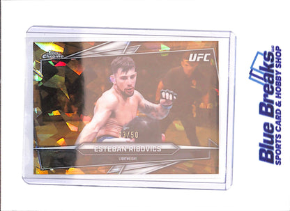2026 Topps Chrome Sapphire - Esteban Ribovics - 3/50 - UFC - drop