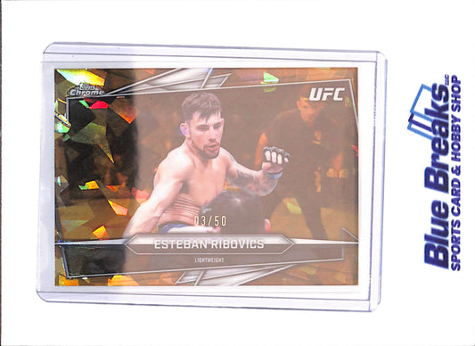2026 Topps Chrome Sapphire - Esteban Ribovics - 3/50 - UFC - drop