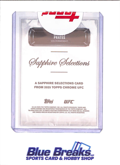 2025 Topps Chrome Sapphire - Carlos Prates - Sapphire Selections - 1/25 - RC - #SEL-13 - drop