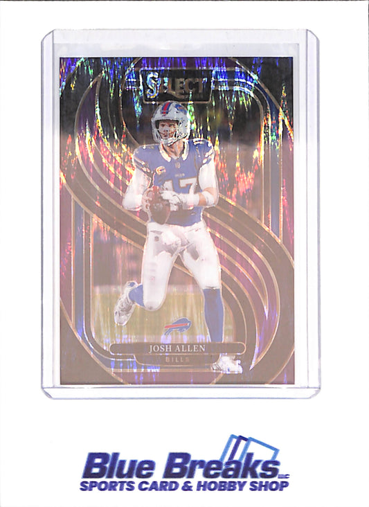 2024 Panini Select - Josh Allen - Premier Level - Purple Shock - 71/360 - Buffalo Bills - Football - #122 - drop