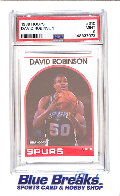 1989 NBA Hoops - David Robinson - PSA 9 - San Antonio Spurs - Basketball - #310 - drop