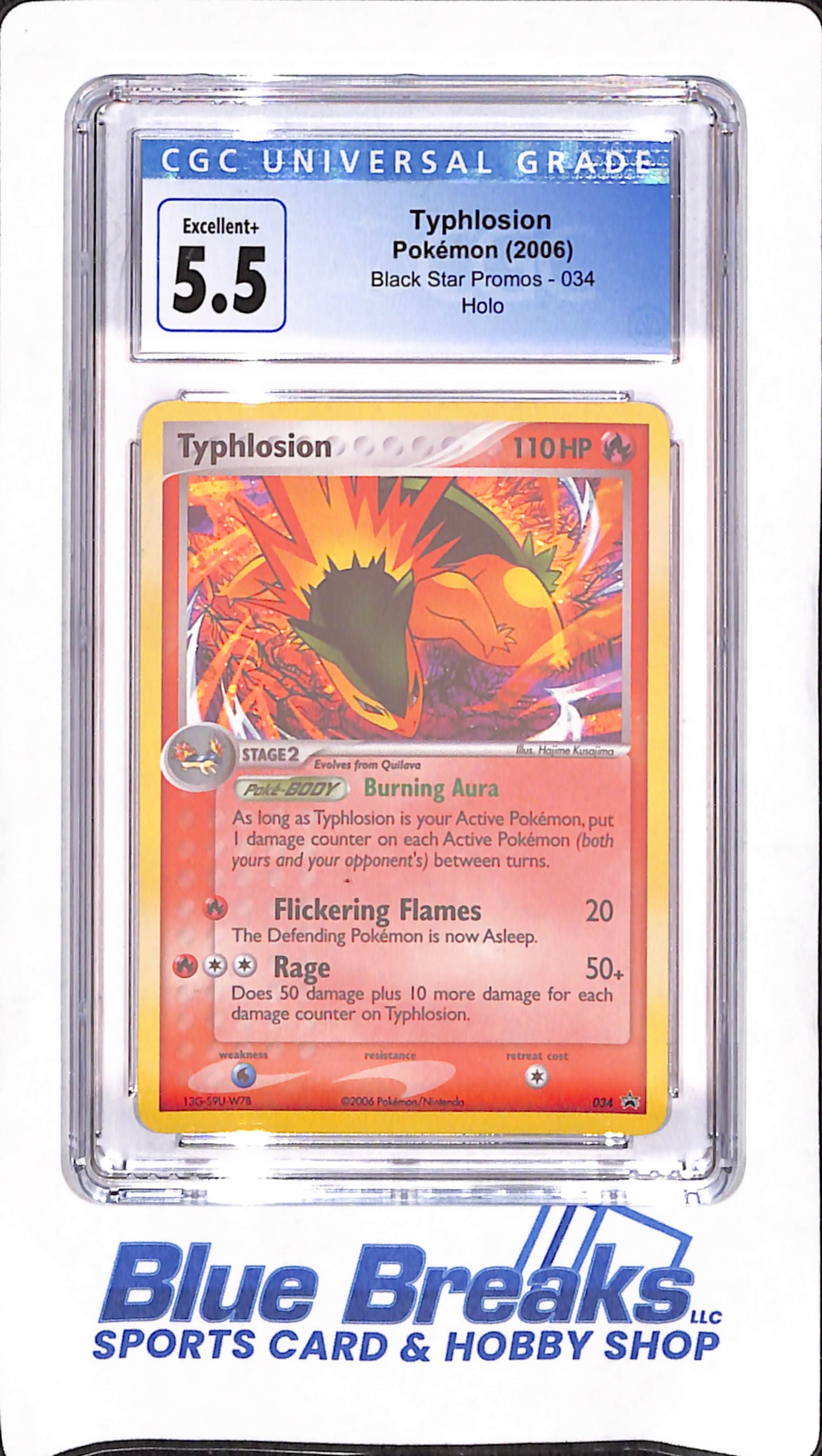 2006 Pokemon - Typhlosion - Black Star Promos - Holo - CGS Excellent 5.5 - #034