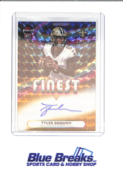 2025 Topps Finest - Tyler Shough - Gold Geometric Autograph - 37/50 - RC - New Orleans Saints - Football - #RFA-TS - drop