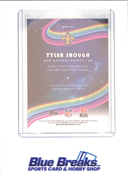 2025 Topps Finest - Tyler Shough - Gold Geometric Autograph - 37/50 - RC - New Orleans Saints - Football - #RFA-TS - drop