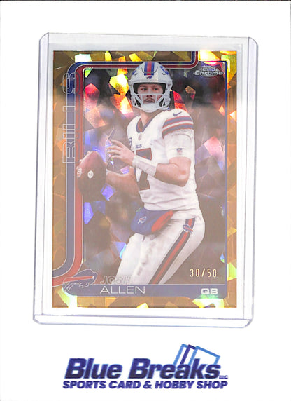 2025 Topps Chrome Sapphire - Josh Allen - 30/50 - Buffalo Bills - Football - #34 - drop