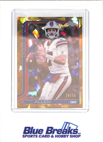 2025 Topps Chrome Sapphire - Josh Allen - 8/50 - Buffalo Bills - Football - #34 - drop