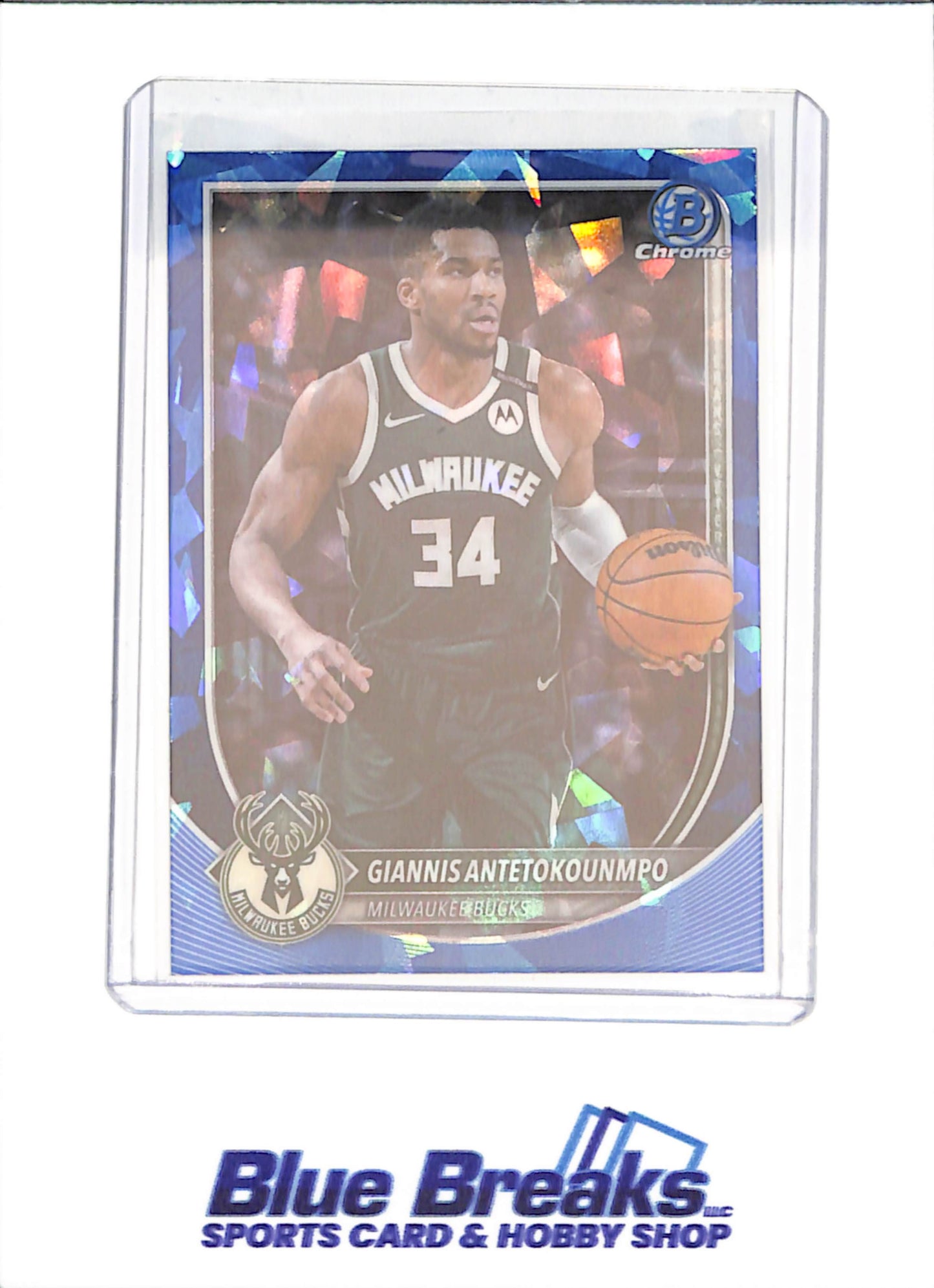 2025 Bowman Chrome Sapphire - Giannis Antetokounmpo - Milwaukee Bucks - Basketball - #BCV-80 - drop