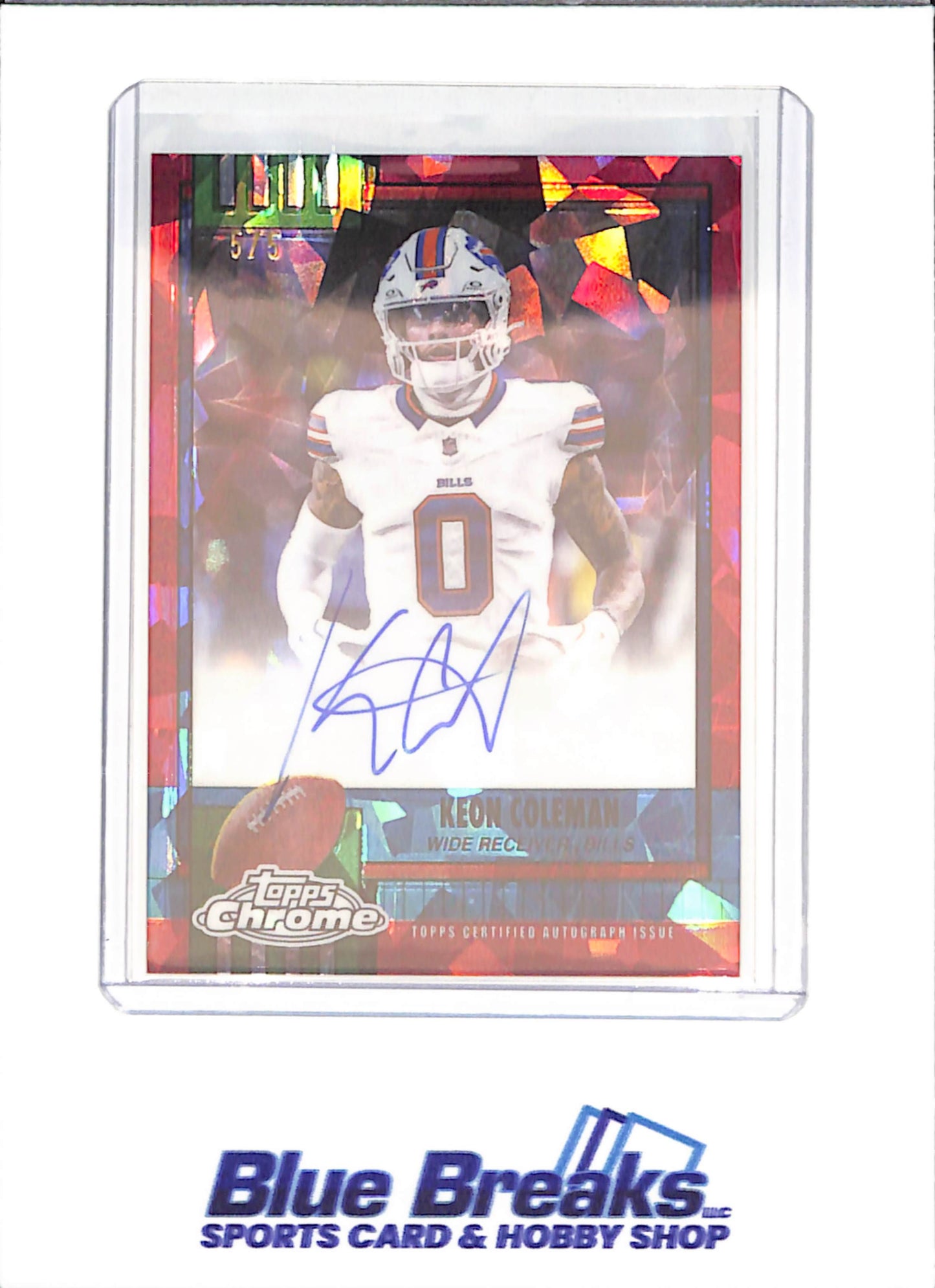 2025 Topps Chrome Sapphire - Keon Coleman - 1990 Topps Autograph - 5/5 - Buffalo Bills - Football - #1990-KC - drop
