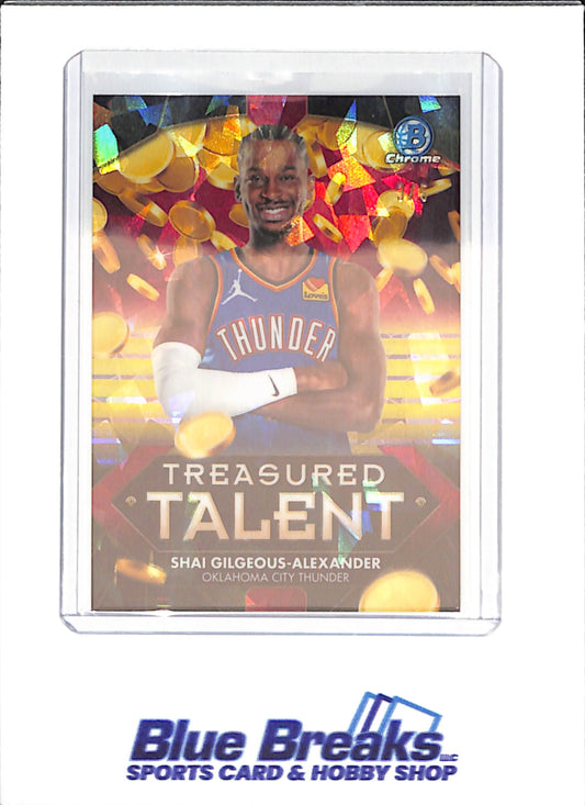 2025 Bowman Chrome - Shai Gilgeous-Alexander - Treasured Talent - 3/5 - Oklahoma City Thunder - Basketball - #TTN-12 - drop