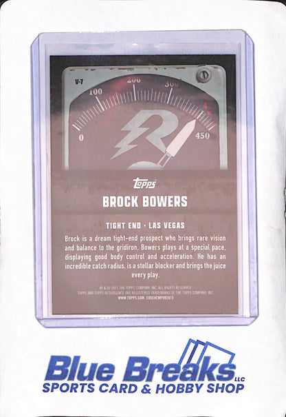 2024 Topps Resurgence - Brock Bowers - RC - Voltaic - 145/279 - Las Vegas Raiders - Football - #V-7