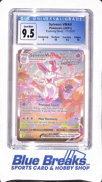 2021 Pokemon - Sylveon VMax - Evolving Skies - CGC Gem Mint 9.5 - #212/203
