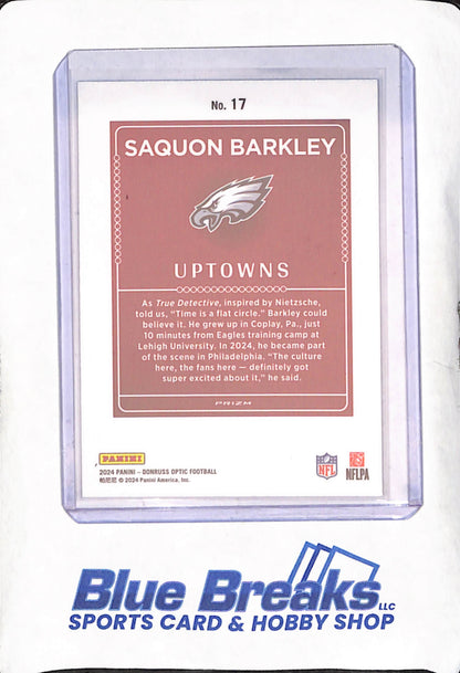2024 Panini Donruss Optic - Saquon Barkley - Uptowns - Philadelphia Eagles - Football - #17