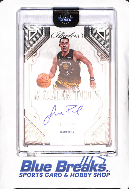 2022-23 Panini Flawless - Jordan Poole - Momentous Autograph - 15/25 - Golden State Warriors - Basketball - #MA-JPL
