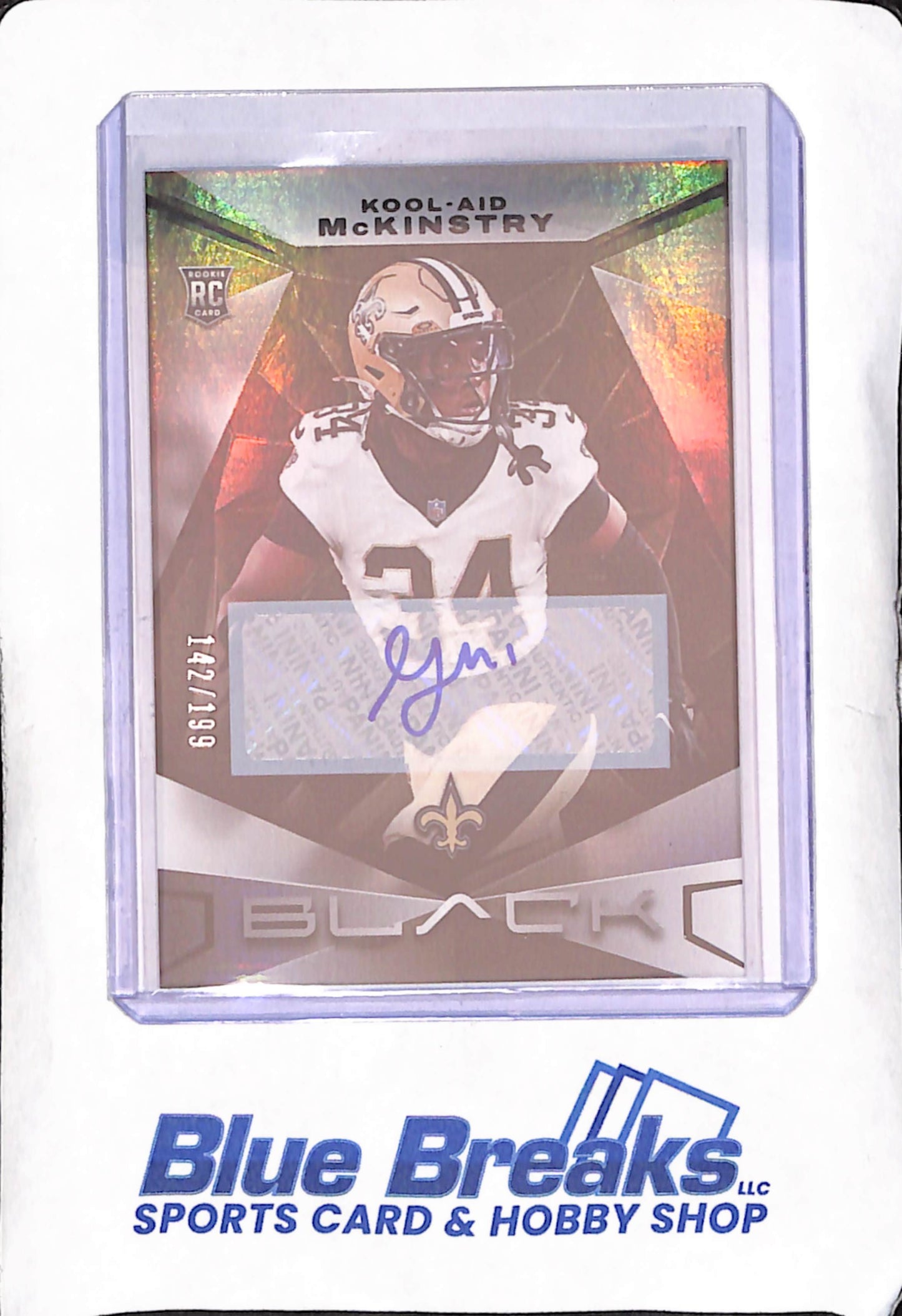 2024 Panini Black Football - Kool-Aid McKinstry - Autograph - 142/199 - New Orlean Saints - Football - #163