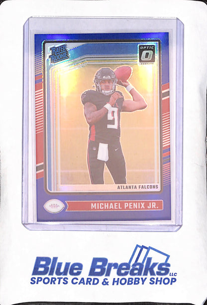 2024 Panini Donruss Optic - Michael Penix Jr - Blue Rated Rookie - 89/199 - Atlanta Falcons - #279