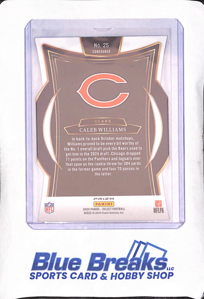 2024 Panini Select - Caleb Williams - RC Die-cut Concourse - Chicago Bears - Football - #25