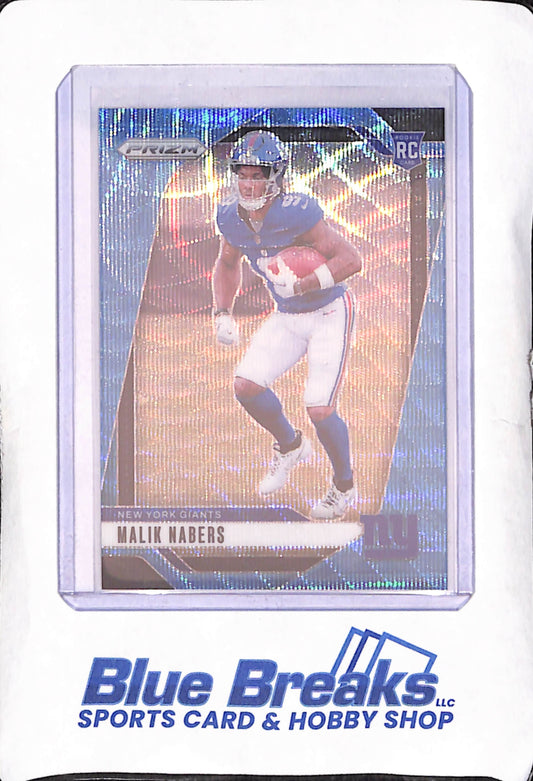 2024 Panini Prizm - Malik Nabers - Blue Wave RC - 174/230 - New York Giants - Football - #370