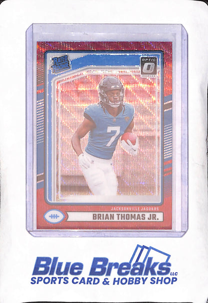 2024 Panini Donruss Optic - Brian Thomas Jr - Red Wave Rated Rookie - Jacksonville Jaguars - Football - #313