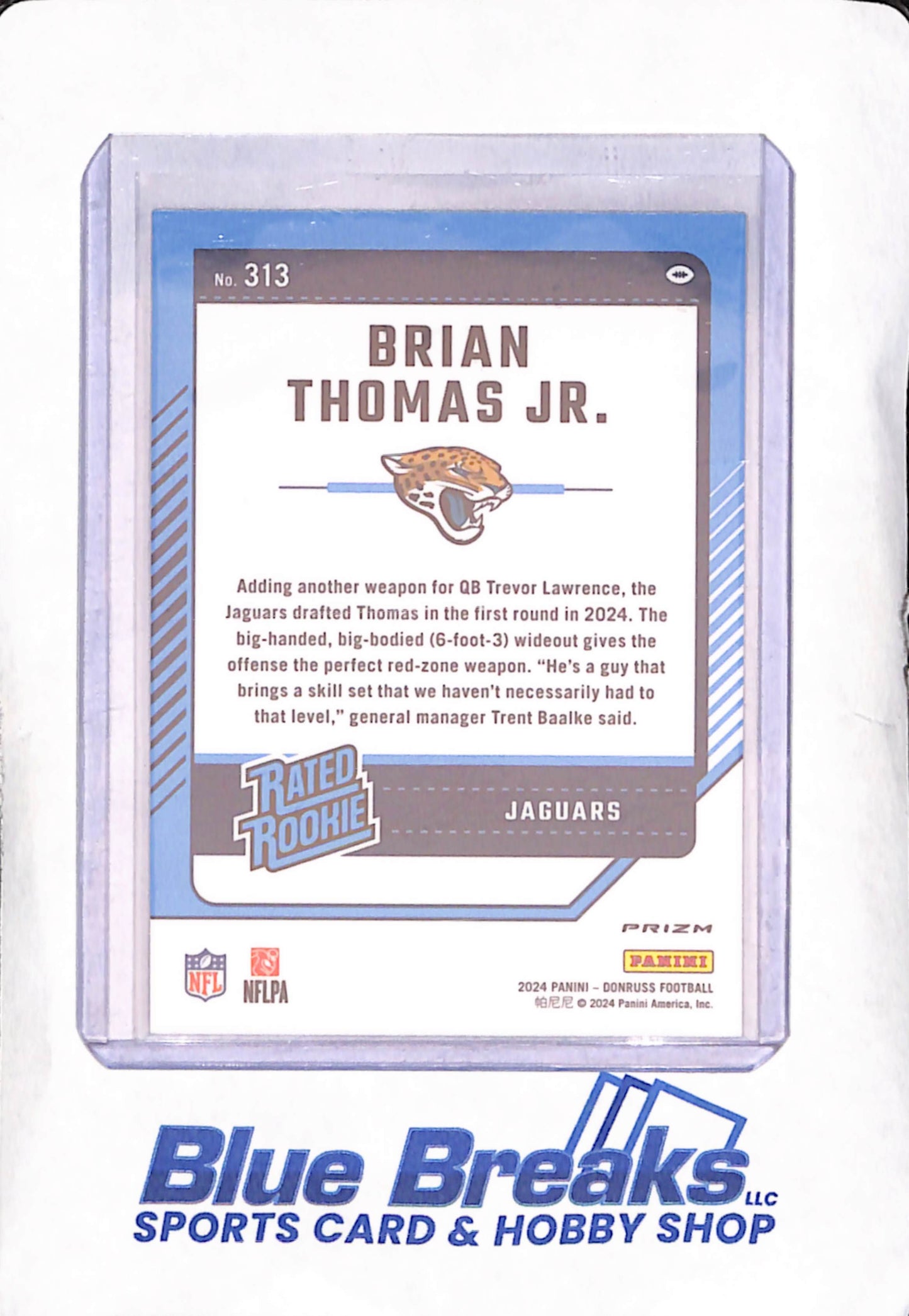 2024 Panini Donruss Optic - Brian Thomas Jr - Red Wave Rated Rookie - Jacksonville Jaguars - Football - #313