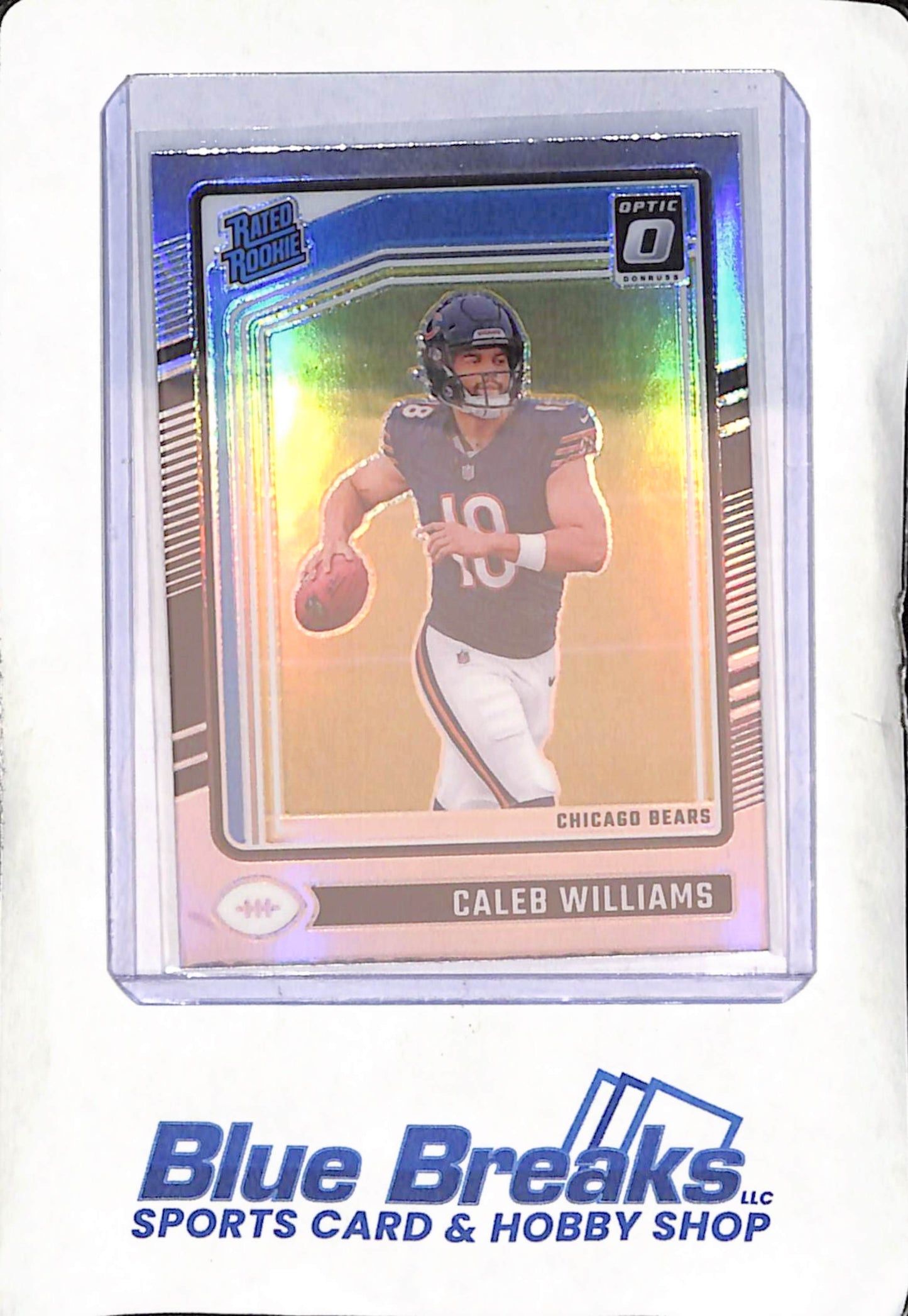 2024 Donruss Optic - Caleb Williams - Silver Holo Rated Rookie - Chicago Bears - Football - #201