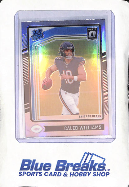 2024 Donruss Optic - Caleb Williams - Silver Holo Rated Rookie - Chicago Bears - Football - #201