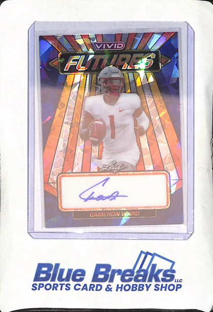 2024 Leaf Vivid - Cameron Ward - Futures Autograph - 7/7 - Tennessee Titans - Football - 7/7 - #VF-CW1