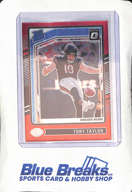 2024 Donruss Optic - Tory Taylor - Red Stars Rated Rookie - Chicago Bears - Football - #278