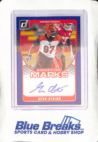 2024 Panini Donruss - Geno Atkins - Cincinnati Bengals - Signature Marks Autograph - #SMA-GAT