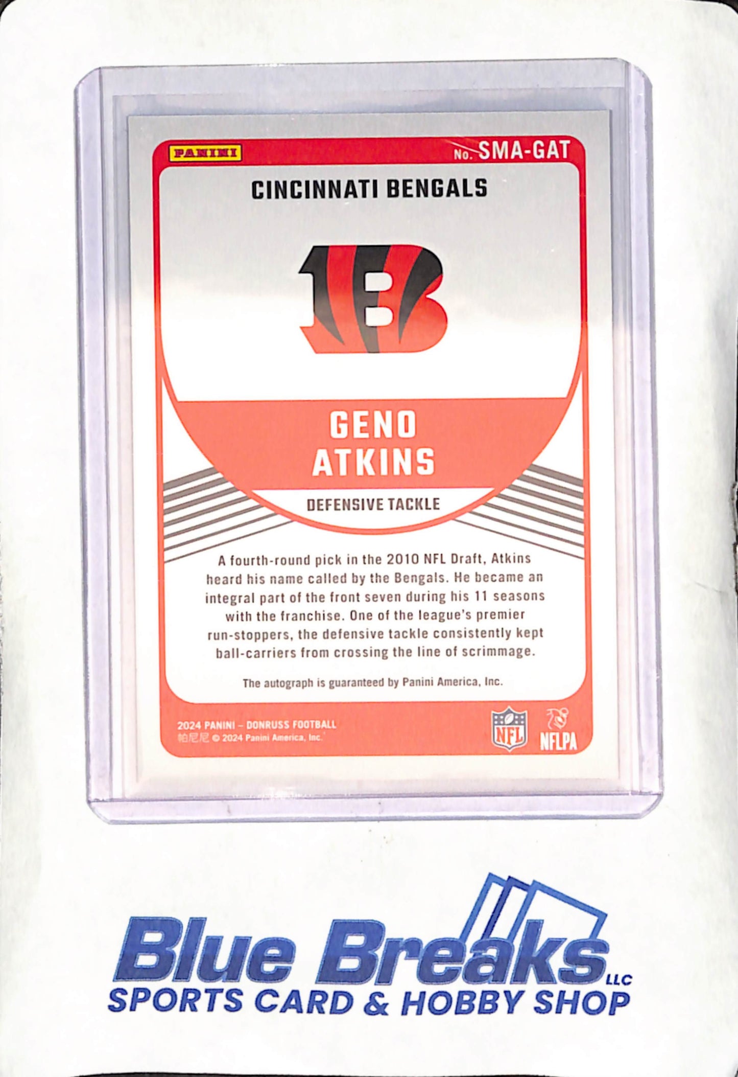 2024 Panini Donruss - Geno Atkins - Cincinnati Bengals - Signature Marks Autograph - #SMA-GAT