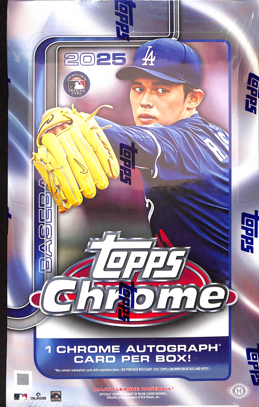 2025 Topps Chrome Baseball Hobby Box - Sealed Wax