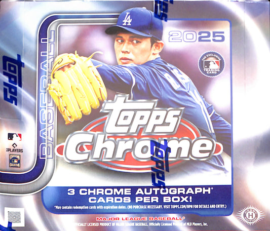 2025 Topps Chrome Baseball Hobby Jumbo Box - Sealed Box