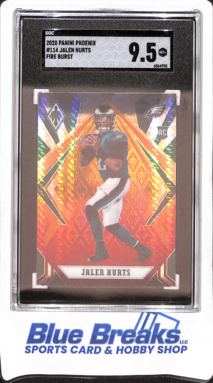 2020 Panini Phoenix - Jalen Hurts - Fire Burst - Philadelphia Eagles - Football - SGC 9.5 - #114