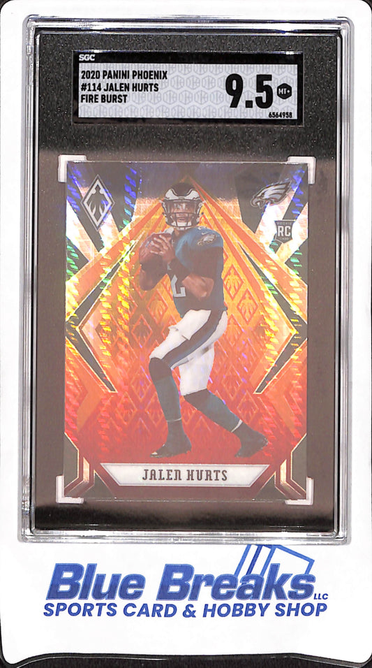 2020 Panini Phoenix - Jalen Hurts - Fire Burst - Philadelphia Eagles - Football - SGC 9.5 - #114