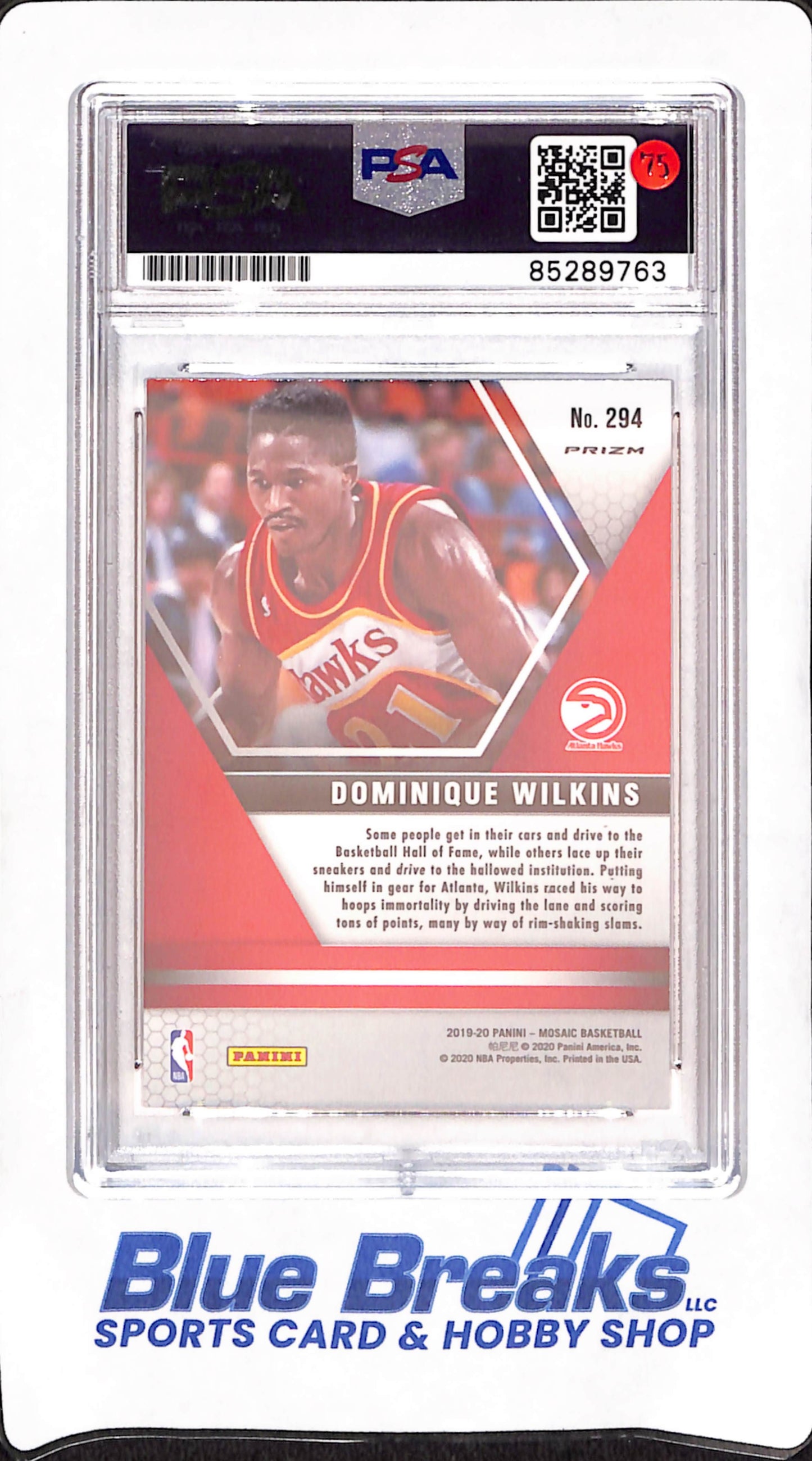 2019 Panini Mosaic - Dominique Wilkins - In Person Autograph - PSA/DNA Certified - Atlanta Hawks - Basketball - #294