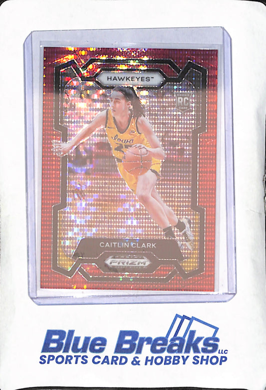 2024 Panini Prizm Draft Picks - Caitlin Clark - Red Pulsar RC - Iowa Hawkeyes - Basketball - RC - 39/299 - #57