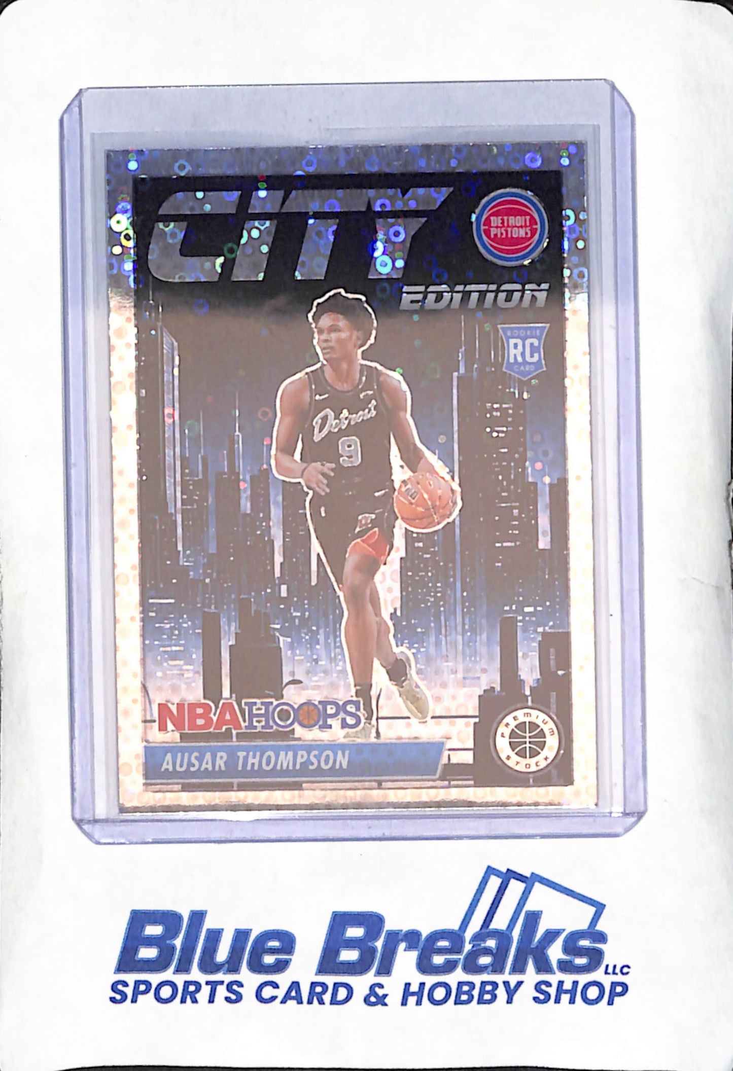 2023-24 Panini NBA Hoops Premium Stock - Ausar Thompson - City Edition Disco RC - Detroit Pistons - Basketball - #11