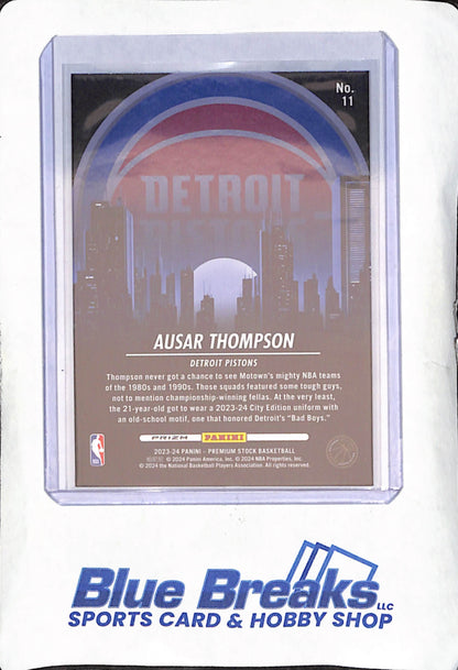 2023-24 Panini NBA Hoops Premium Stock - Ausar Thompson - City Edition Disco RC - Detroit Pistons - Basketball - #11