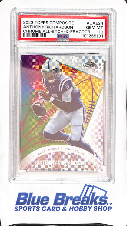 2023 Topps Composite - Chrome All-Etch X-Fractor - Anthony Richardson - #CAE-24 - Football - PSA 10 - Colts
