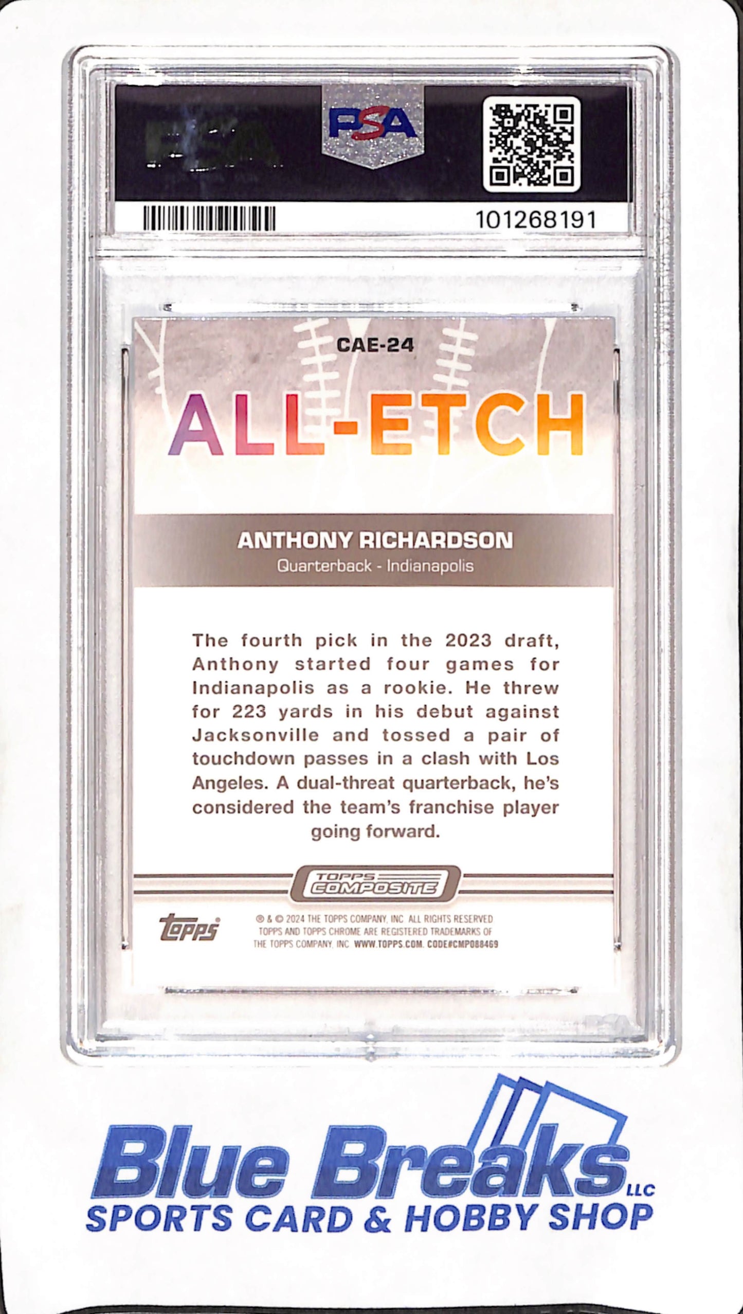 2023 Topps Composite - Chrome All-Etch X-Fractor - Anthony Richardson - #CAE-24 - Football - PSA 10 - Colts