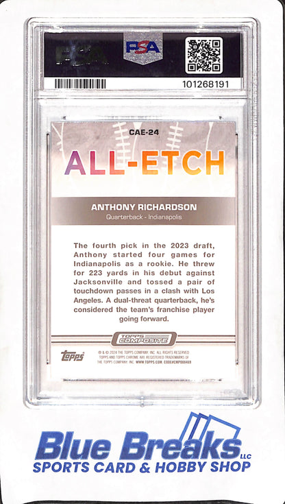 2023 Topps Composite - Chrome All-Etch X-Fractor - Anthony Richardson - #CAE-24 - Football - PSA 10 - Colts