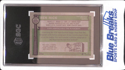2025 Topps Heritage - Real One  - Ben Rice - Auto - RC - #ROA-BRI - Baseball - SGC 10 10 - Yankees