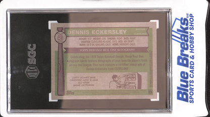 2025 Topps Heritage - Real One Autographed - Dennis Eckersley - Baseball - SGC 10 10 - Guardians