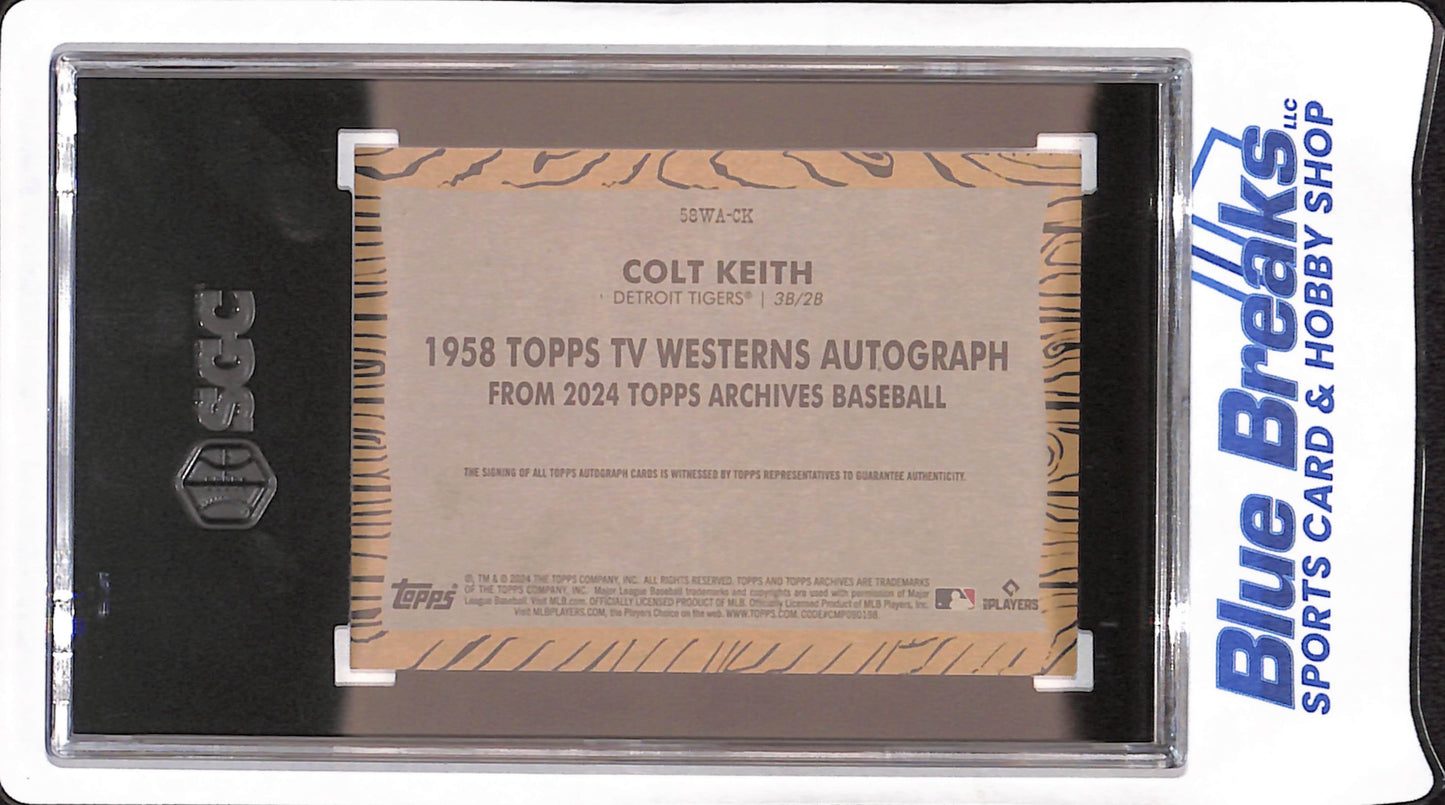 2024 Topps Archives - Colt Keith - '58 Topps TV Westerns Autograph RC - Detroit Tigers - Baseball - SGC 10 - #58WA-CK