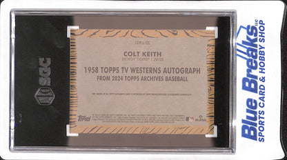 2024 Topps Archives - Colt Keith - '58 Topps TV Westerns Autograph RC - Detroit Tigers - Baseball - SGC 10 - #58WA-CK