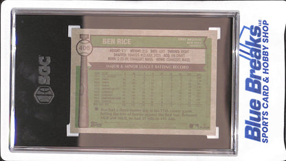 2025 Topps Heritage - Ben Rice - RC - New York Yankees - Baseball - SGC 9.5 - #406